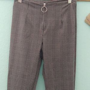 Emory Park black & white plaid pants